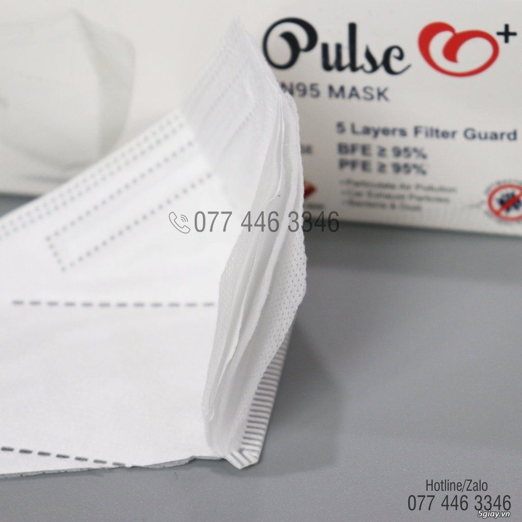 Khẩu trang lọc bụi, kháng khuẩn KN95 Pulse plus - hàng xuất Mỹ - 5