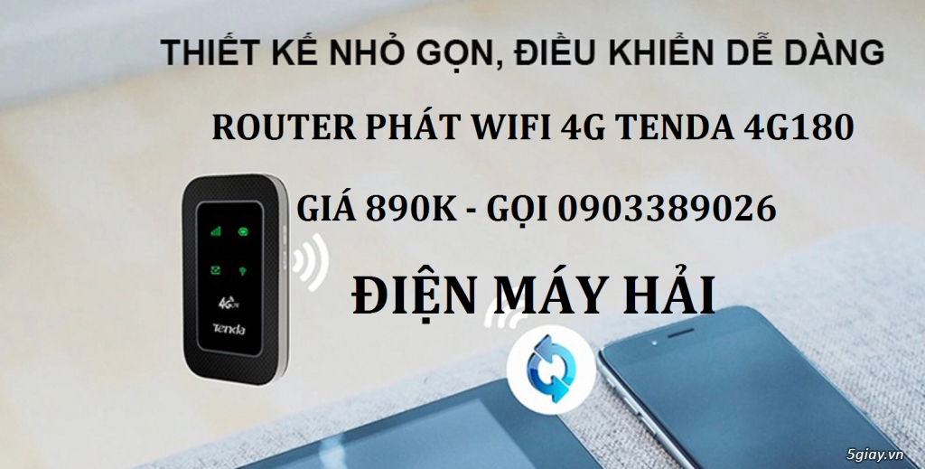 Router Phát Wifi 4G di dộng Tenda 4G180 chính hãng 100% - 1