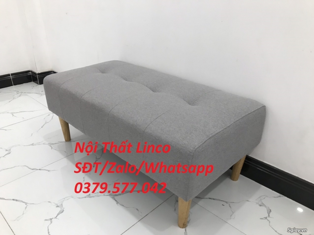 Ghế đôn sofa dài 1m giá rẻ màu xám ghi Nội Thất Linco Lâm Đồng - 2