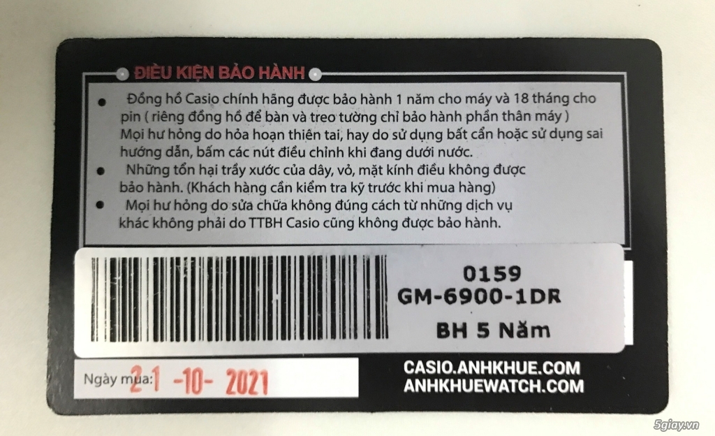 Cần bán đồng hồ Casio, G-Shock GM-6900-1DR - 1