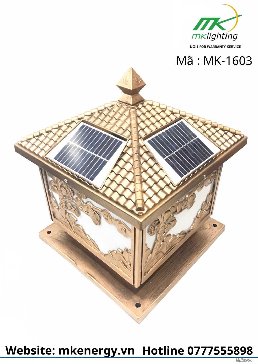 Đèn sân vườn trụ cổng cây Tùng MK-1603 - 14