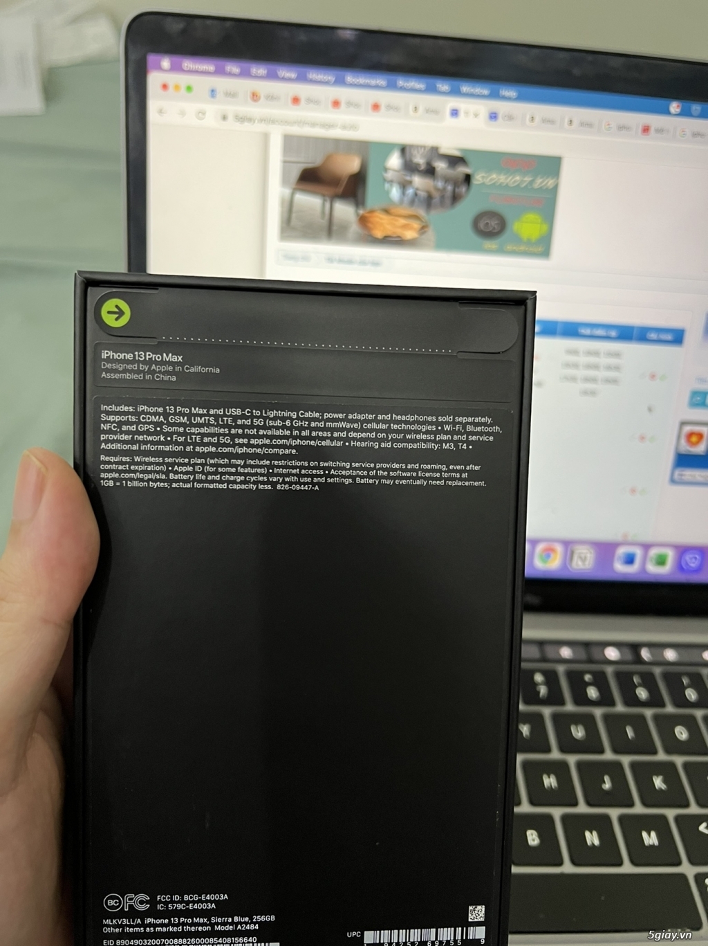 Cần bán IPhone 13 Promax sierra blue 256 GB new 100% hàng Mỹ LLA - 1