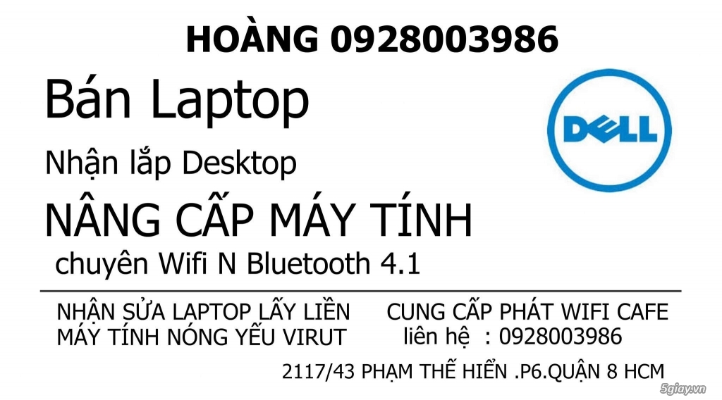 Card WIFI 5.0 Gz cho laptop XSP DELL # 0927919597 nhanh - 3