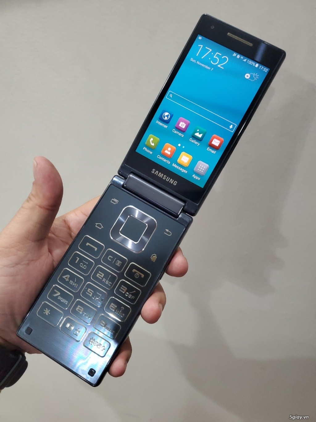 Hàng độc: Samsung G9198 nắp gập 2 màn hình đời cuối màu xanh siêu đẹp - 6