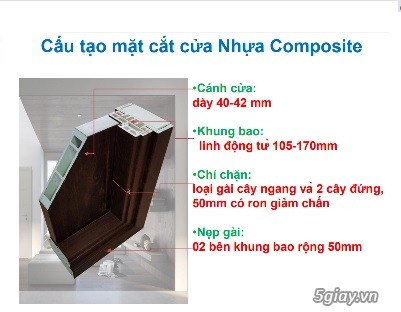 Cửa nhựa gỗ Composite siêu bền - chịu nước 100%