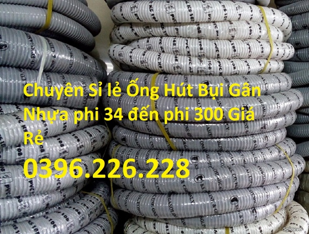 Ống hút bụi gân nhựa xám, ống hút bụi gân nhựa trắng, D34,D40,D50,D60. - 4