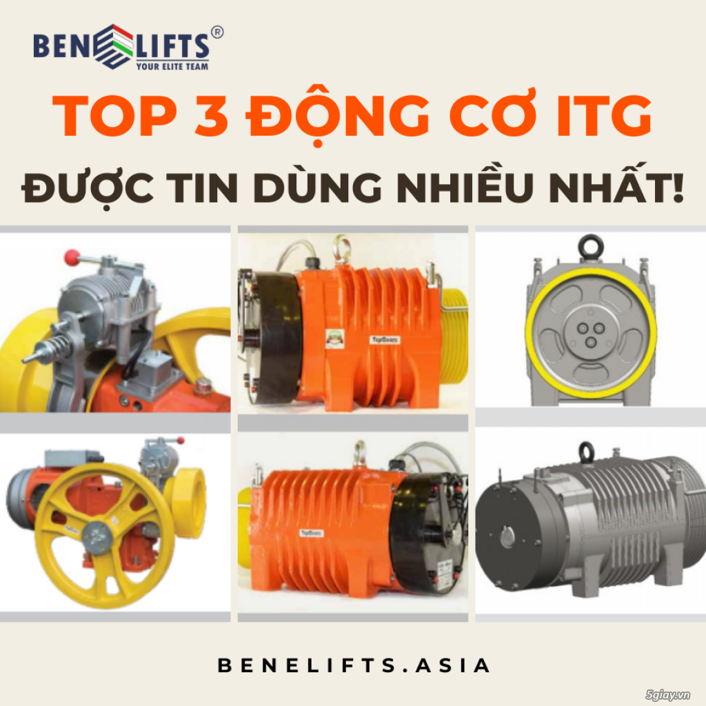 TOP 3 ĐỘNG CƠ MÁY KÉO THANG MÁY ITG ĐƯỢC TIN DÙNG NHIỀU NHẤT