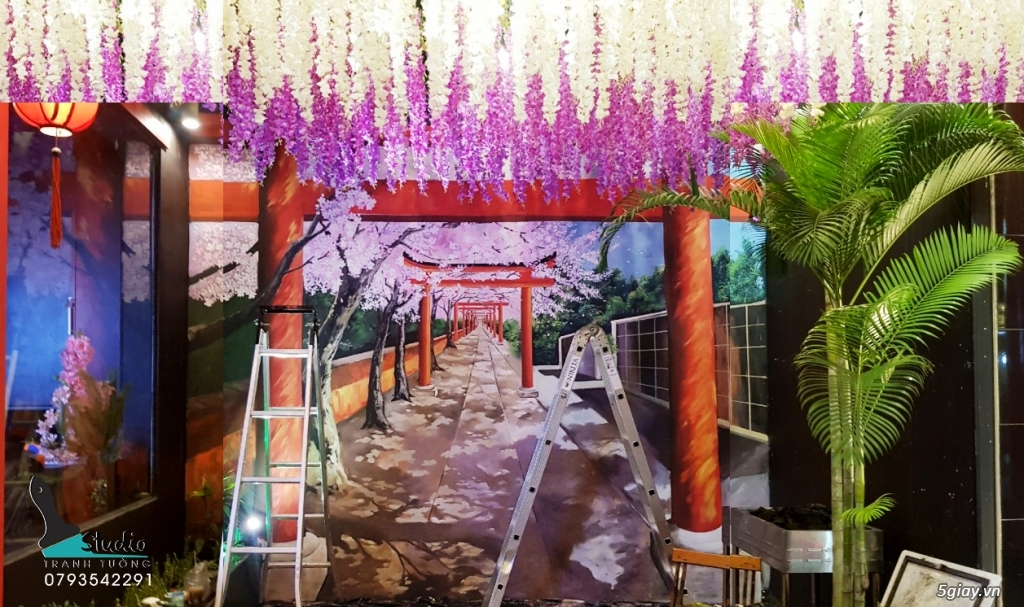 Vẽ Tranh Tường - Tranh Kính 3D, quán Cafe, Trà Sữa, Nhà Hàng, Văn Phòn - 5