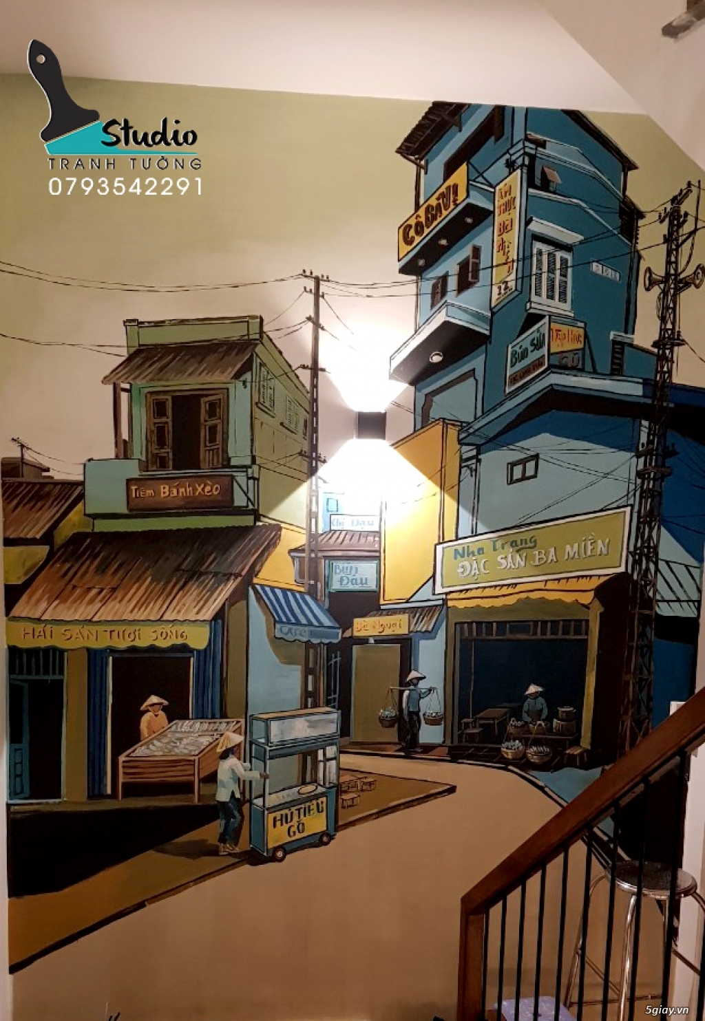 Vẽ Tranh Tường - Tranh Kính 3D, quán Cafe, Trà Sữa, Nhà Hàng, Văn Phòn - 4