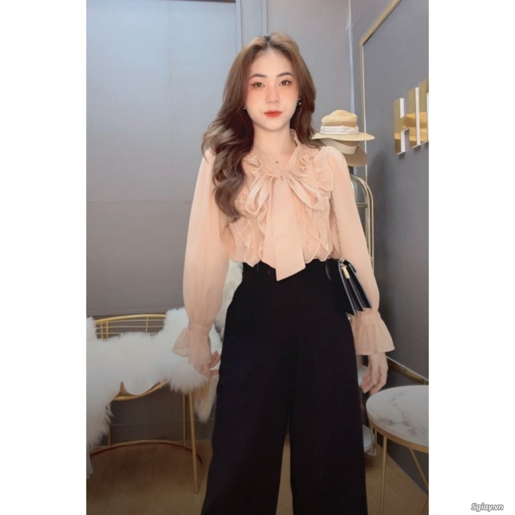 Quần ống rộng lưng cao - Quần Culottes - Quần ống suông