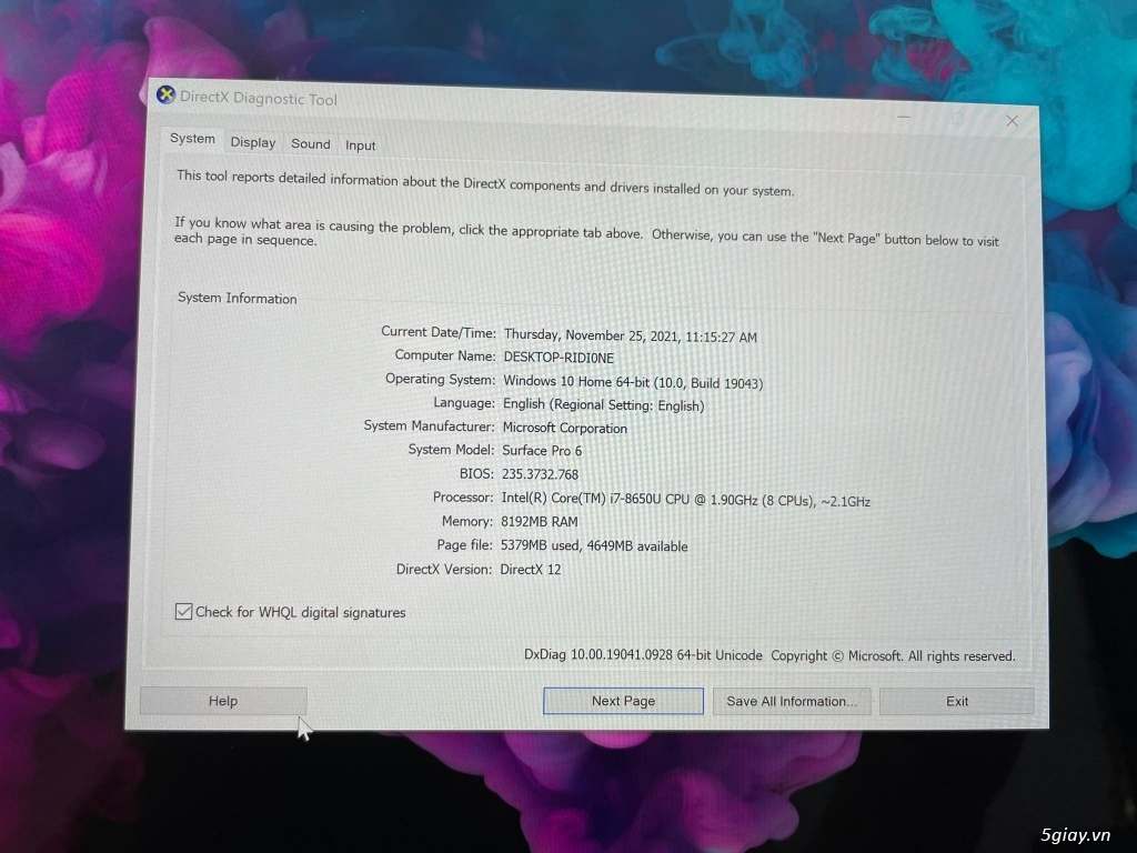 Cần bán Surface Pro6 - 1