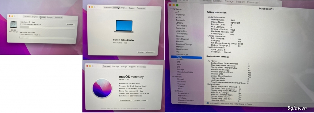 Bán Macbook Pro M1 + Air M1, Open box còn Bảo hành - 1
