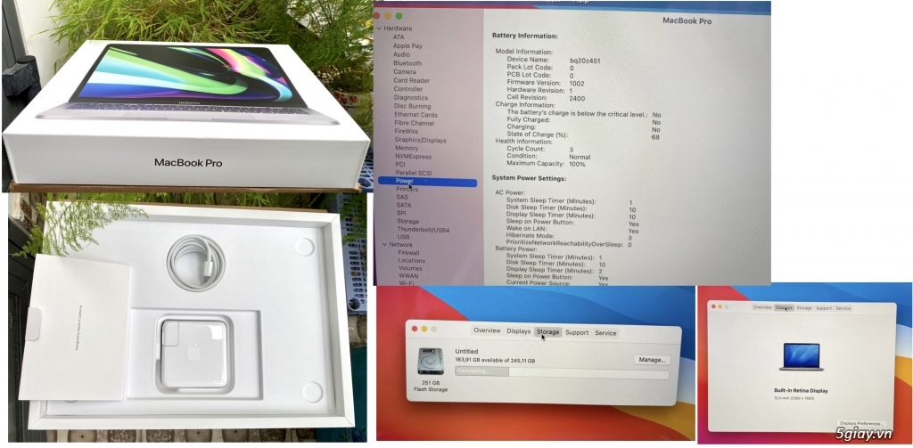 Bán Macbook Pro M1 + Air M1, Open box còn Bảo hành - 4