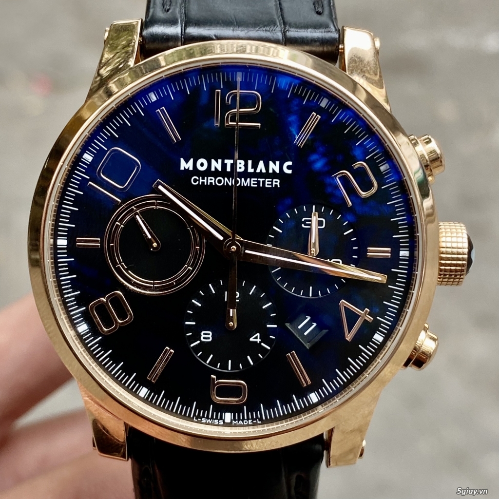 Montblac Meistertuck TimeWalker Chronograph vỏ vàng hồng đúc 18k - 10