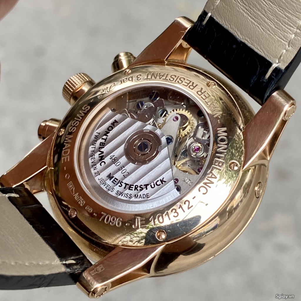 Montblac Meistertuck TimeWalker Chronograph vỏ vàng hồng đúc 18k - 9