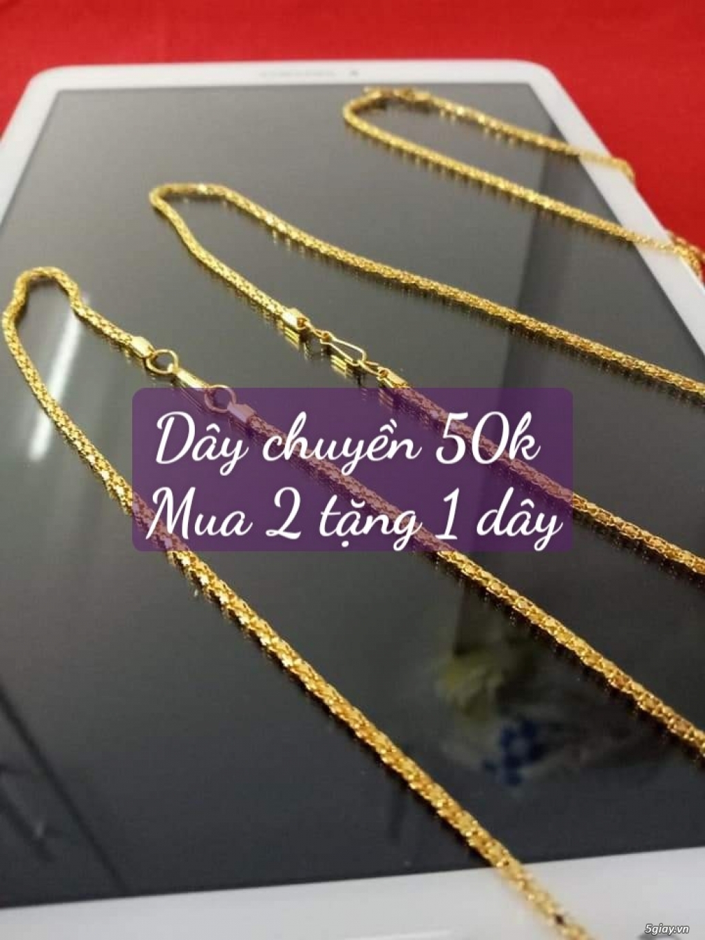 Bán dây chuyền mạ vàng dùng đeo hàng ngày giá 50k/ 1 dây ( có shopee) - 3