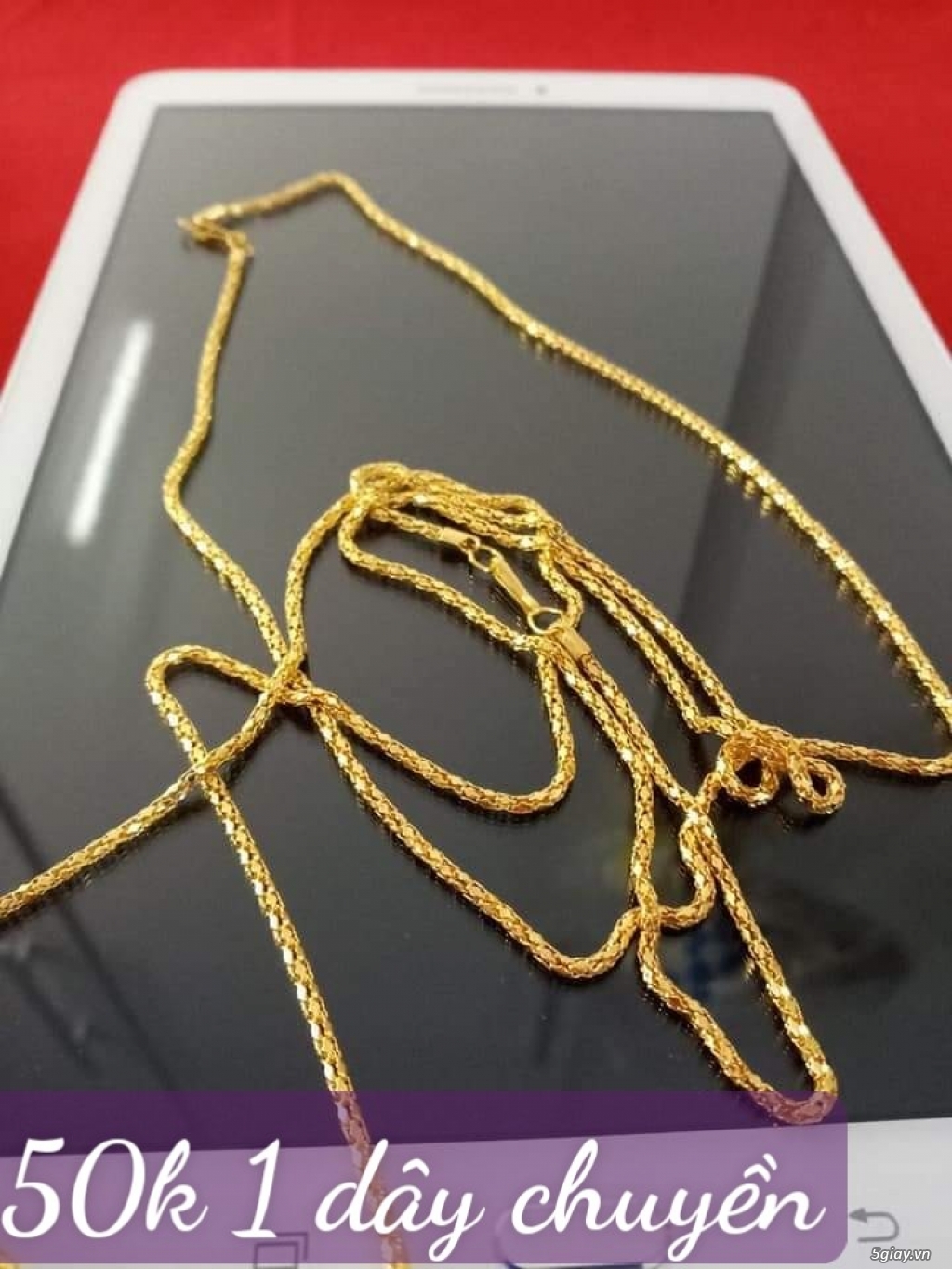 Bán dây chuyền mạ vàng dùng đeo hàng ngày giá 50k/ 1 dây ( có shopee) - 6