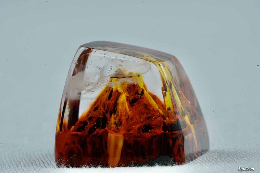 Volcano temperature on keycap