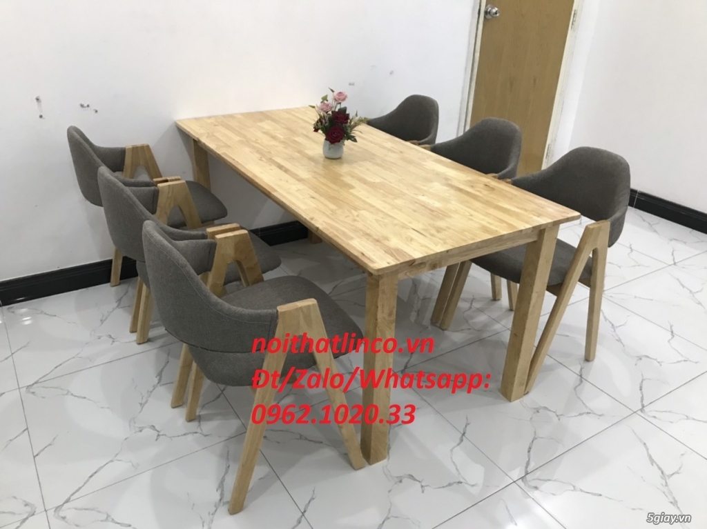 Bộ bàn ăn 6 ghế gỗ tự nhiên giá rẻ đẹp HCM (SG) | Nội Thất Linco tphcm - 3