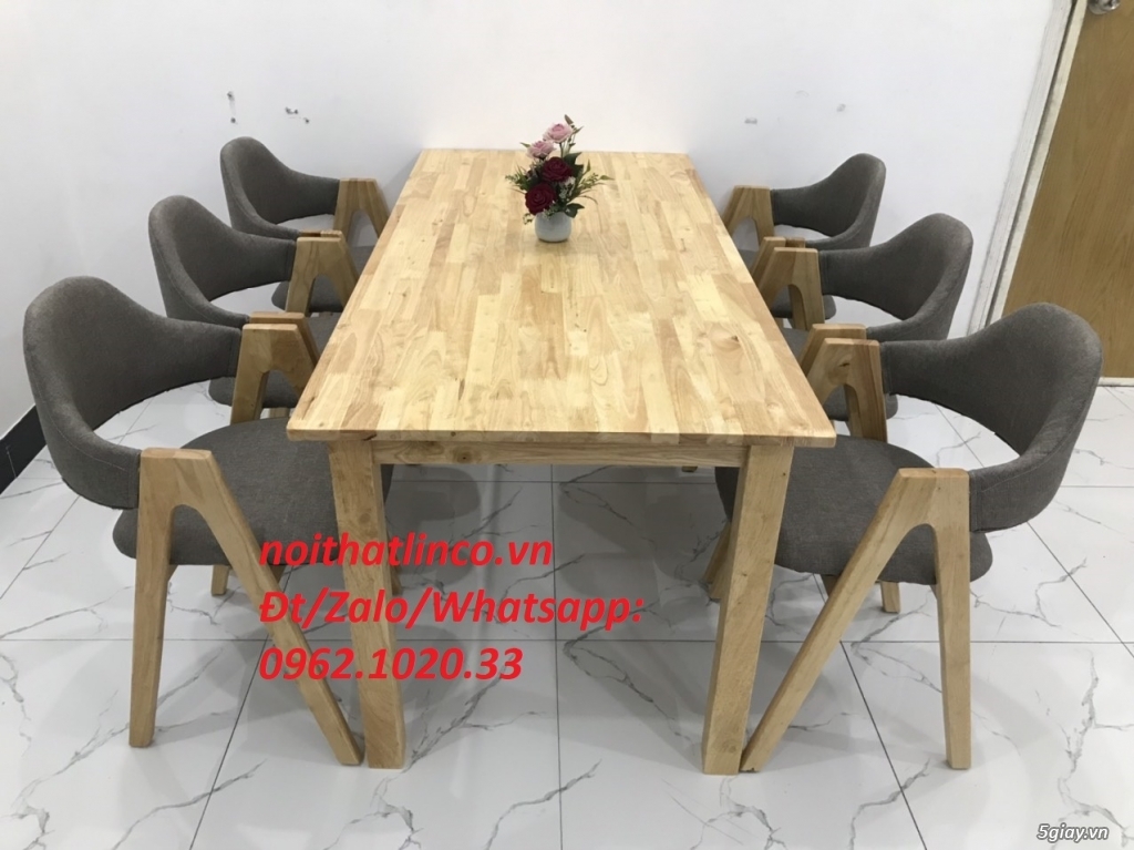 Bộ bàn ăn 6 ghế gỗ tự nhiên giá rẻ đẹp HCM (SG) | Nội Thất Linco tphcm - 2
