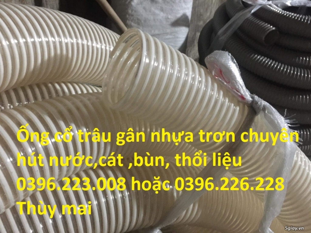 (Ống gân nhựa trắng)ống cổ trâu gân nhựa phi 40, phi 50 , phi 60,phi75 - 2