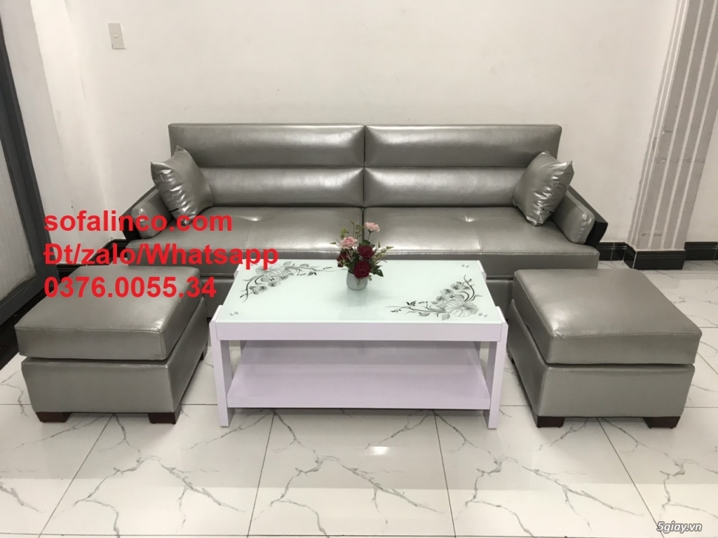 Bộ sofa băng simili (giả da) cao cấp HCM | ghế sofa phòng khách SG - 14