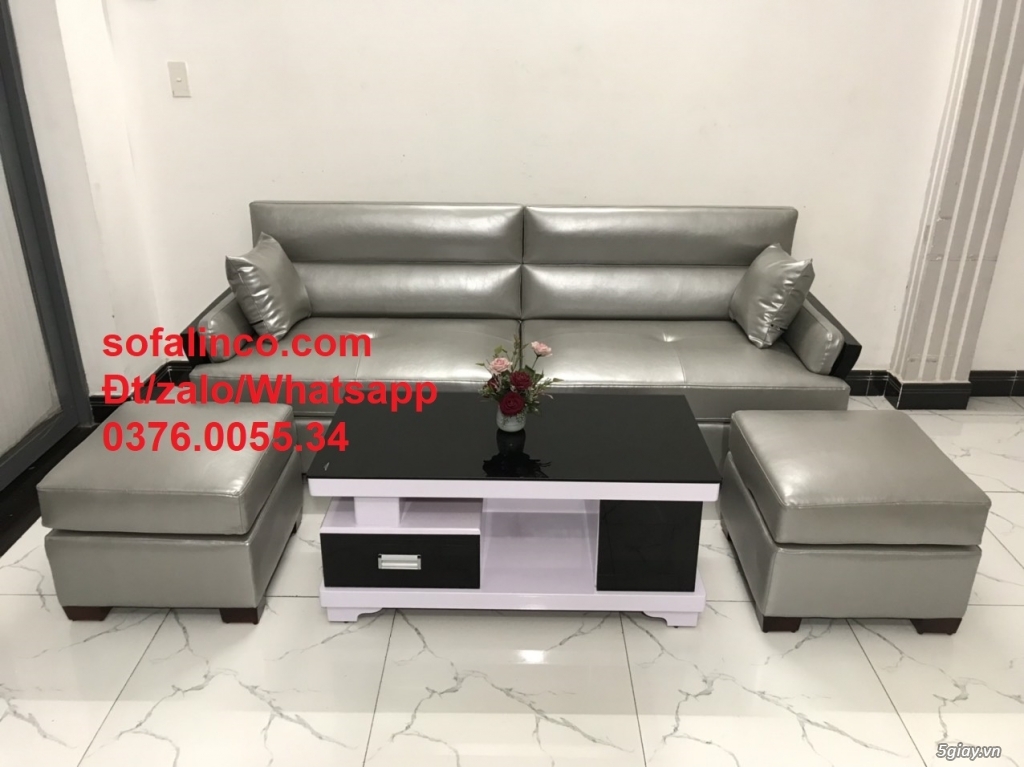 Bộ sofa băng simili (giả da) cao cấp HCM | ghế sofa phòng khách SG - 5