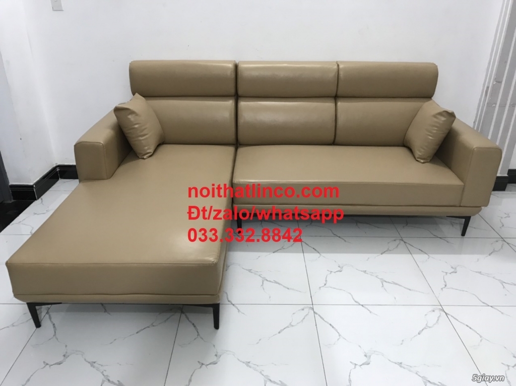 Bộ ghế sofa góc L đẹp GT4 simili giả da cao cấp HCM - 2