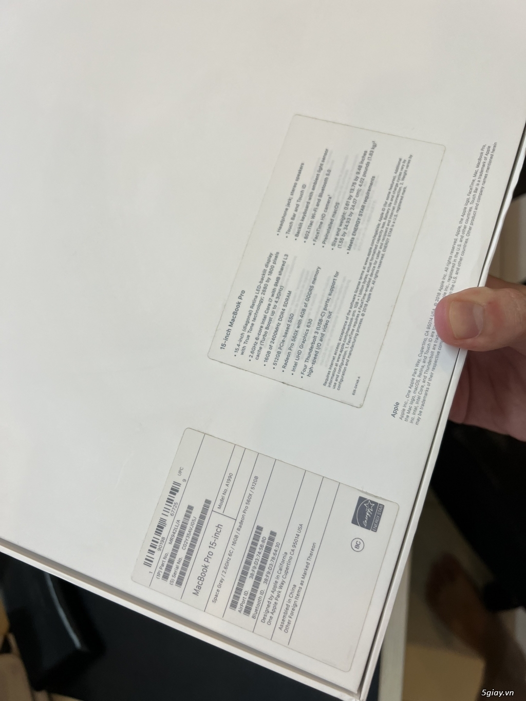 Mackbook Pro 15 2018 MR942 (i7/16gb Ram/512gb SSD) - 99% CẦN RA ĐI - 8