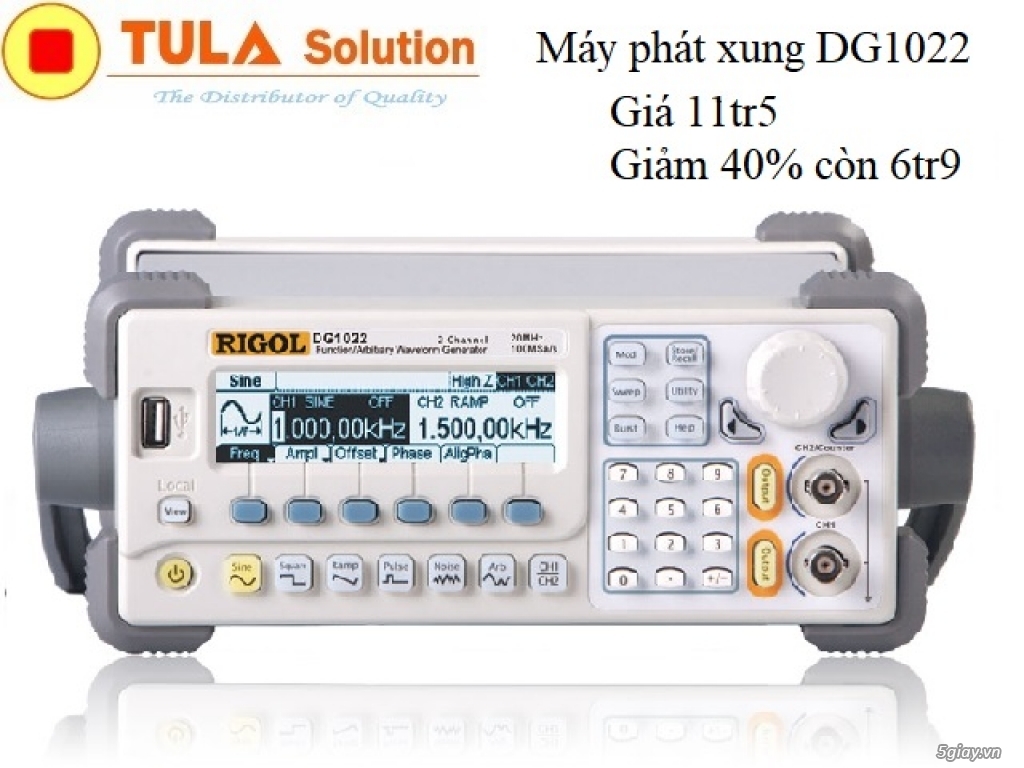DG1022 : Máy phát xung công nghệ DDS