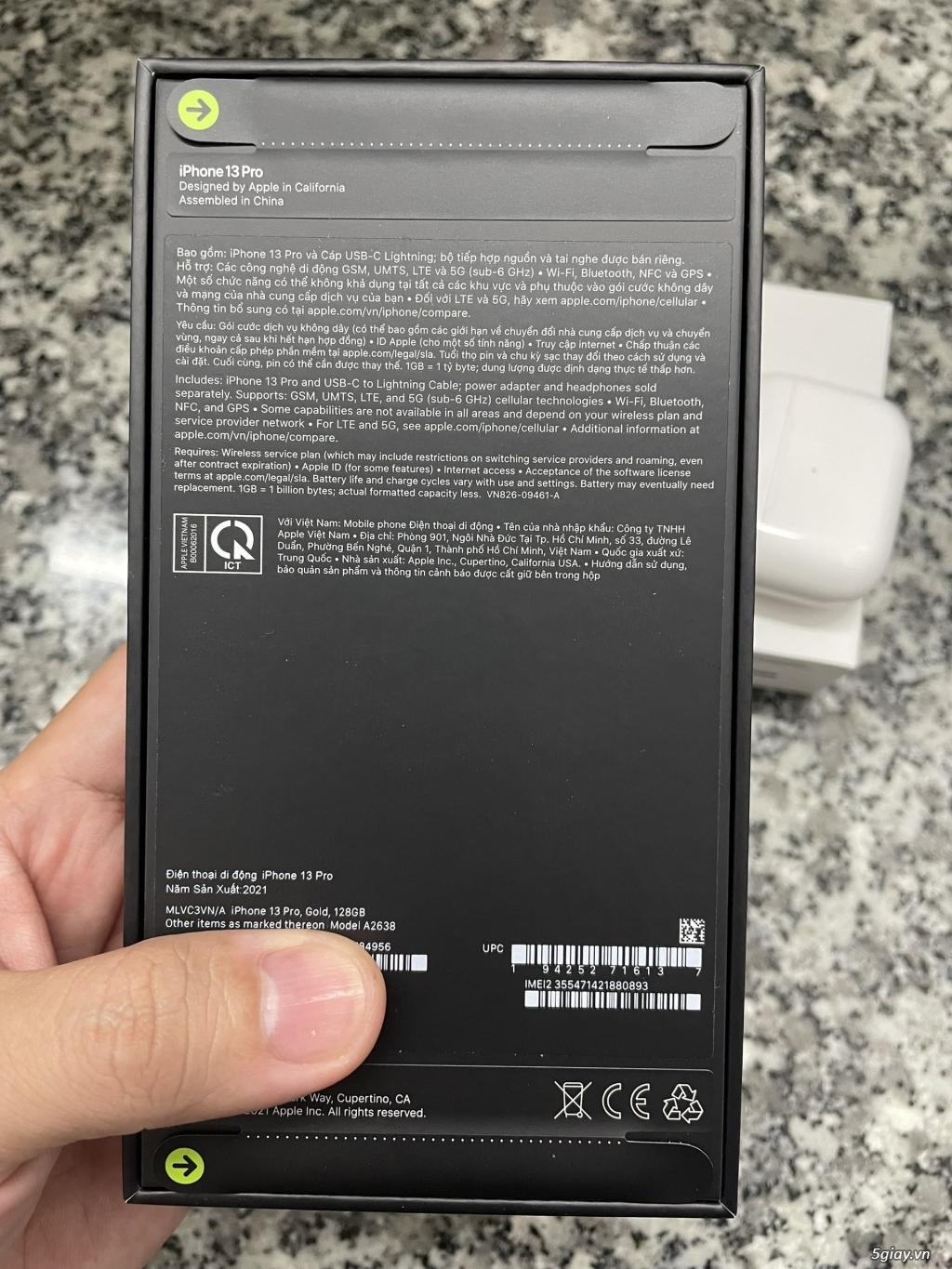 Iphone 13 Pro Gold 128Gb VN/A newseal chưa active - 1