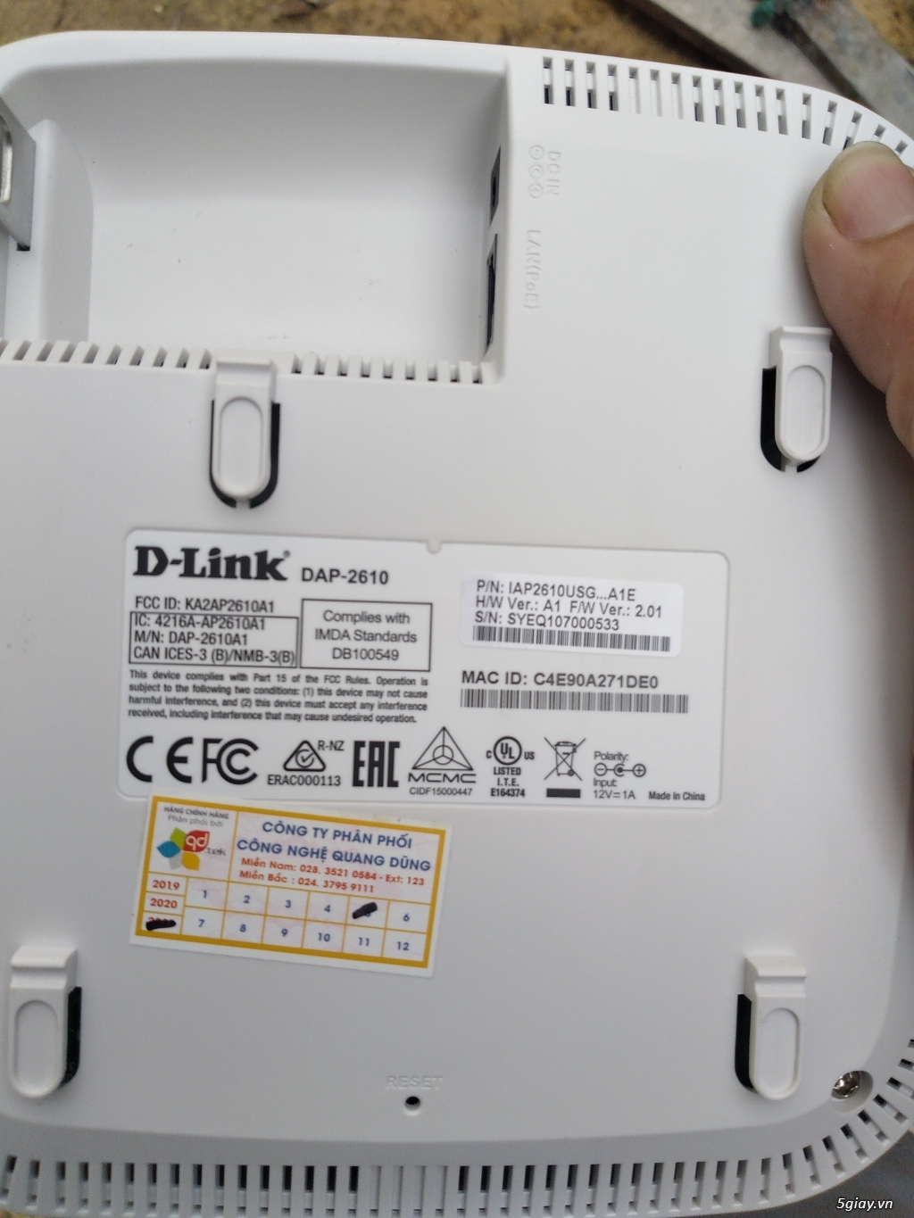Bộ thu phát Wifi Access Poin D-link DAP 2610, 2 băng tầng có PoE - 3