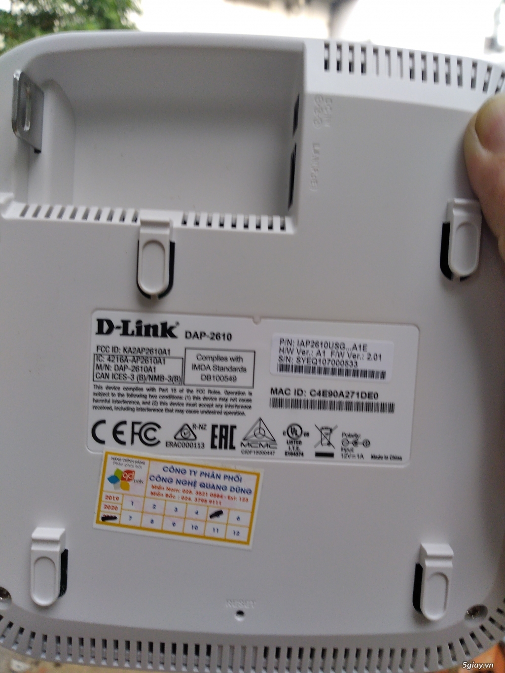 Bộ thu phát Wifi Access Poin D-link DAP 2610, 2 băng tầng có PoE - 2