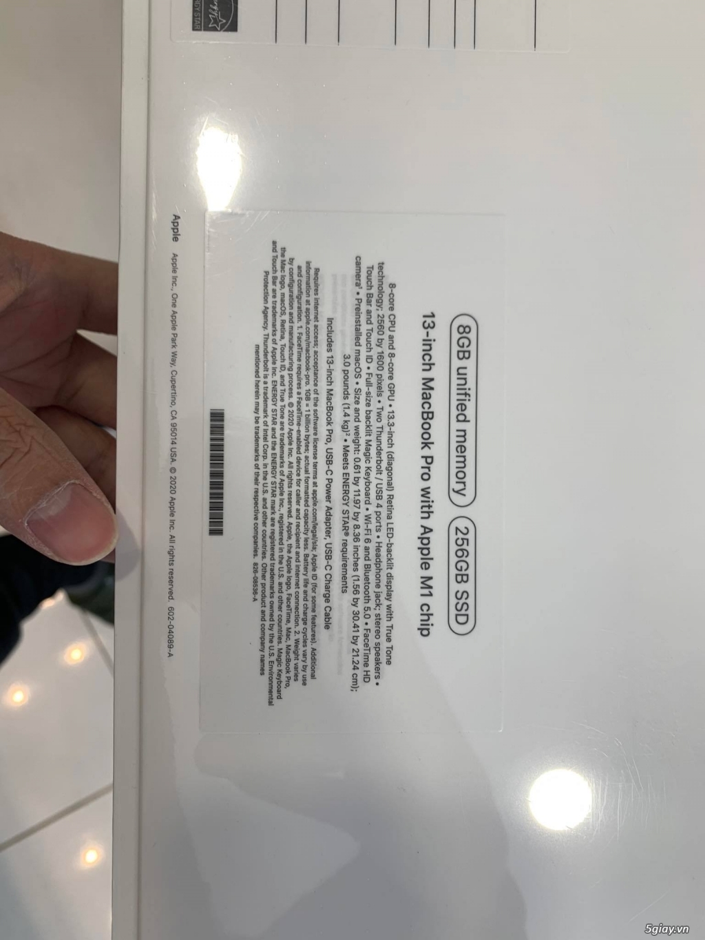 Macbook pro M1 8gb/256gb gray new seal Mỹ LL có bill bảo hành toàn cầu - 1