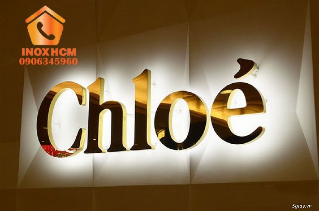 Chữ Inox Vàng Gương PVD - Nhận gia công inox theo yêu cầu