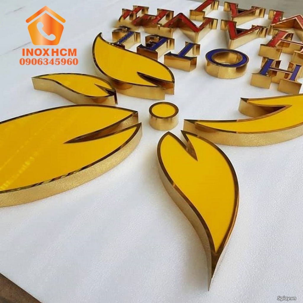 Chữ Inox Mặt Mica PVD - Nhận gia công inox theo yêu cầu - 1