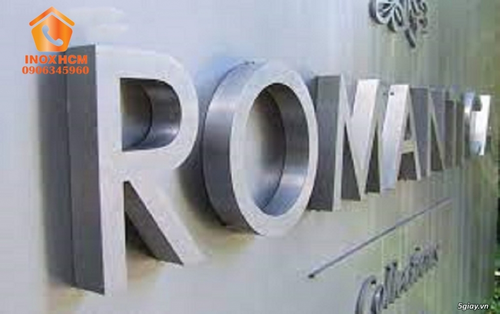 Chữ Inox Trắng Xước PVD - Nhận gia công inox theo yêu cầu - 1