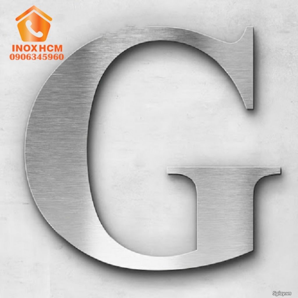 Chữ Inox Trắng Xước PVD - Nhận gia công inox theo yêu cầu