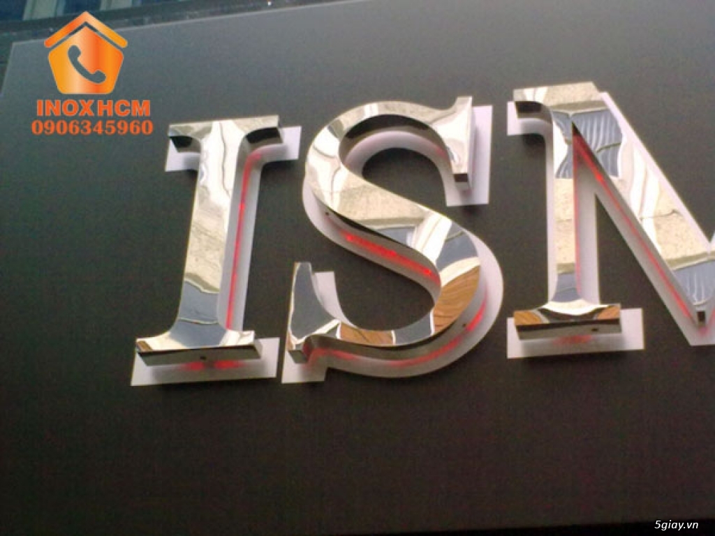 Chữ Nổi Inox Mạ Vàng PVD - Nhận gia công inox theo yêu cầu