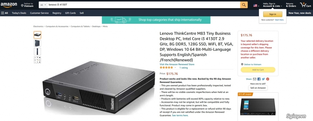 Máy tính bàn Mini Lenovo Thinkcentre  Core I3 - I5 hàng USA về rẻ. - 5