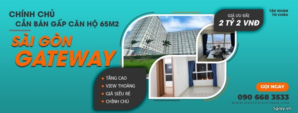 TẬP ĐOÀN TÔ CHÂU cần bán CẮT LỖ căn hộ Saigon Gateway trung tâm thủ đức GIÁ RẺ SẬP SÀN - 5