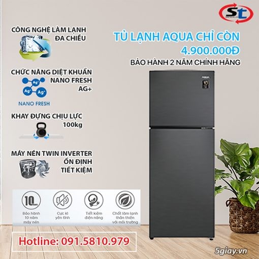 Tủ lạnh Aqua 212l 100% chính hãng, bảo hành 2 năm