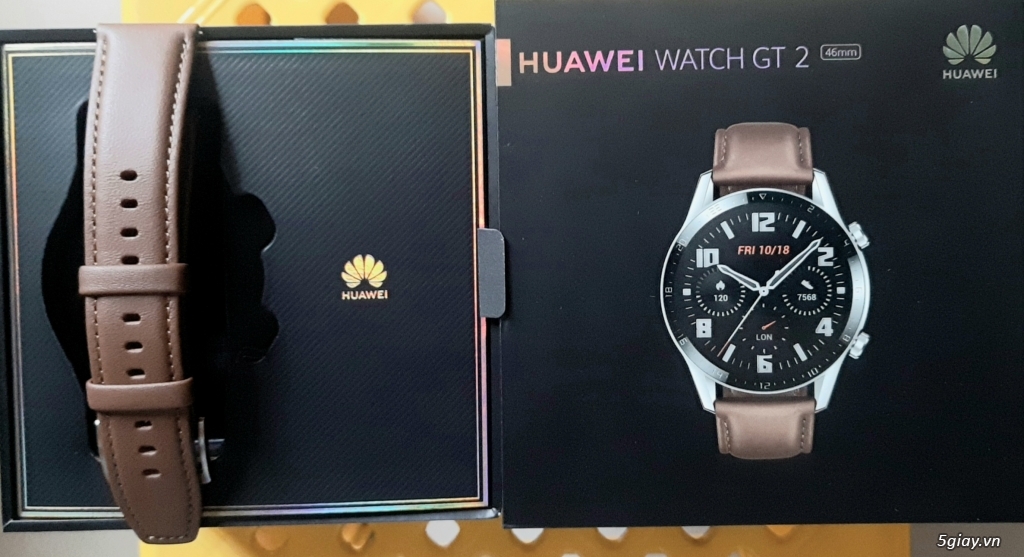 Dây da chính hãng smart watch Huawei GT 2 , phiên bản 46mm - 1