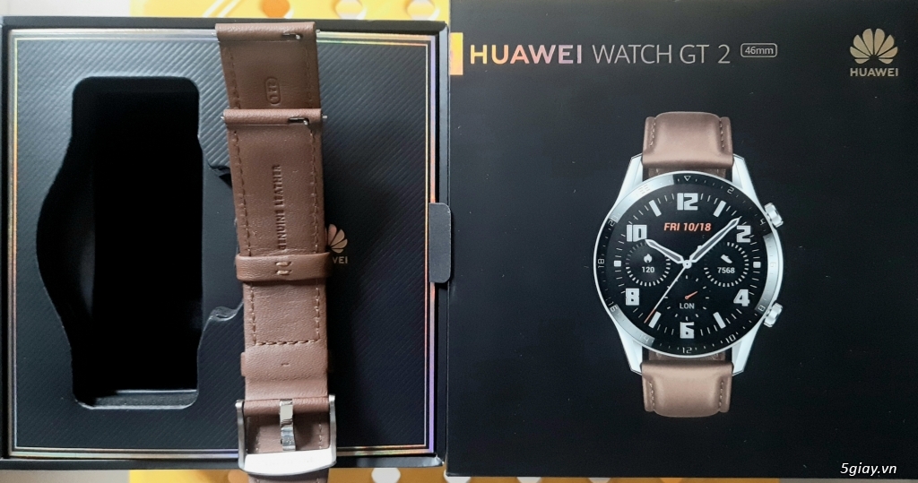 Dây da chính hãng smart watch Huawei GT 2 , phiên bản 46mm