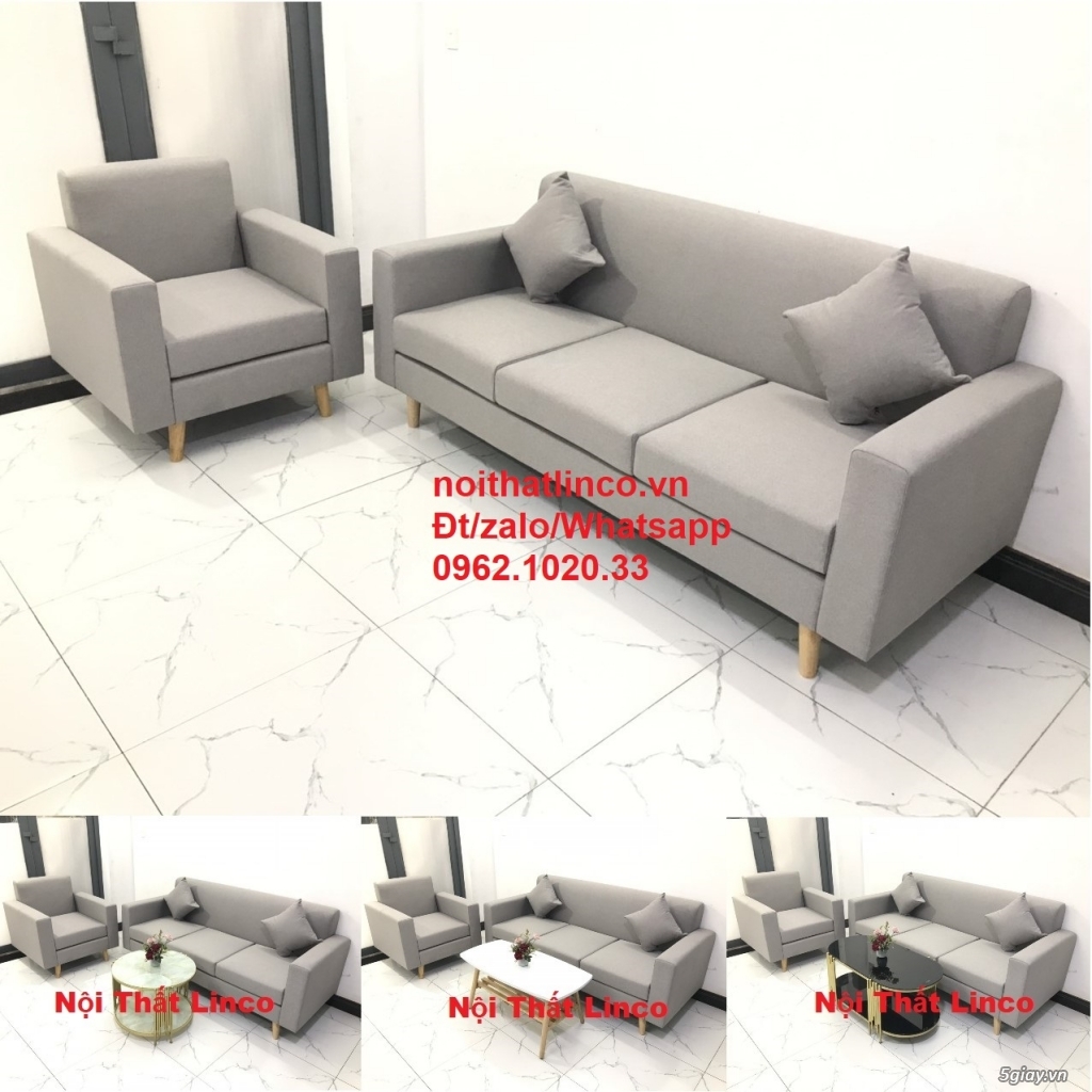 Bộ ghế salon căn hộ SG | Nội thất sofa phòng khách hiện đại HCM