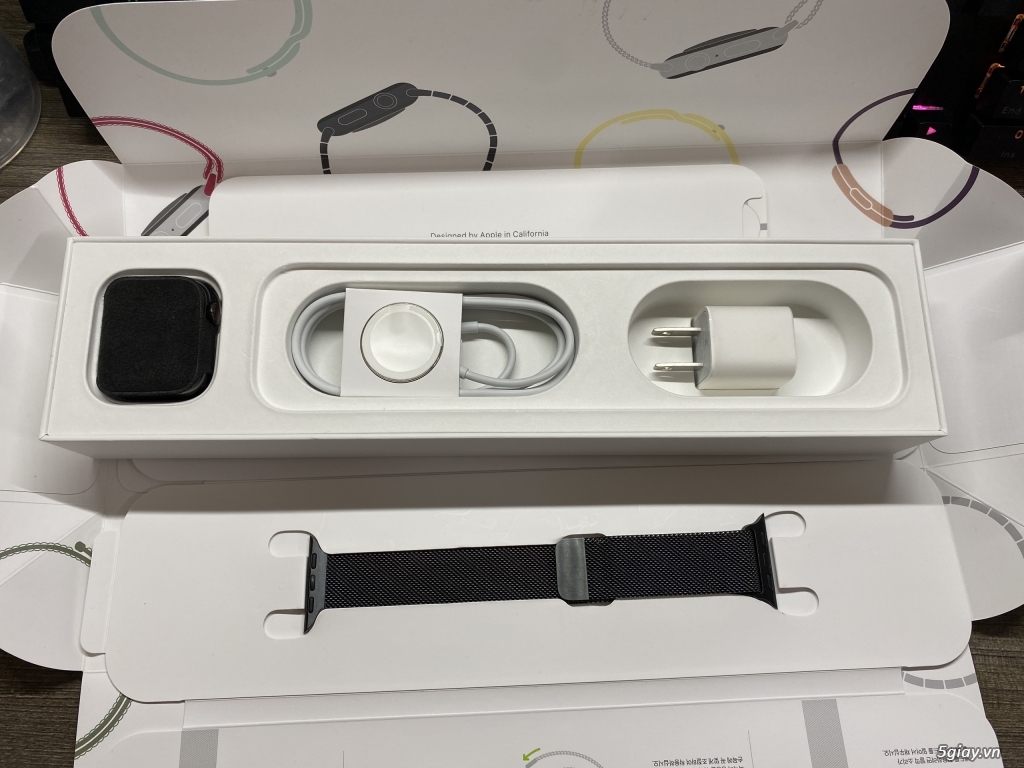 Apple watch thép 5 40mm black dây milan như new chuẩn openbox - 1
