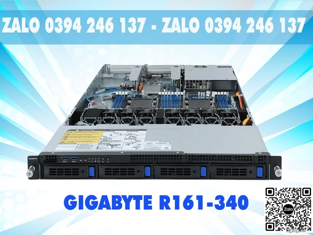 BÁN Server Gigabyte R161 340 SINGLE PSU new 100% - 1