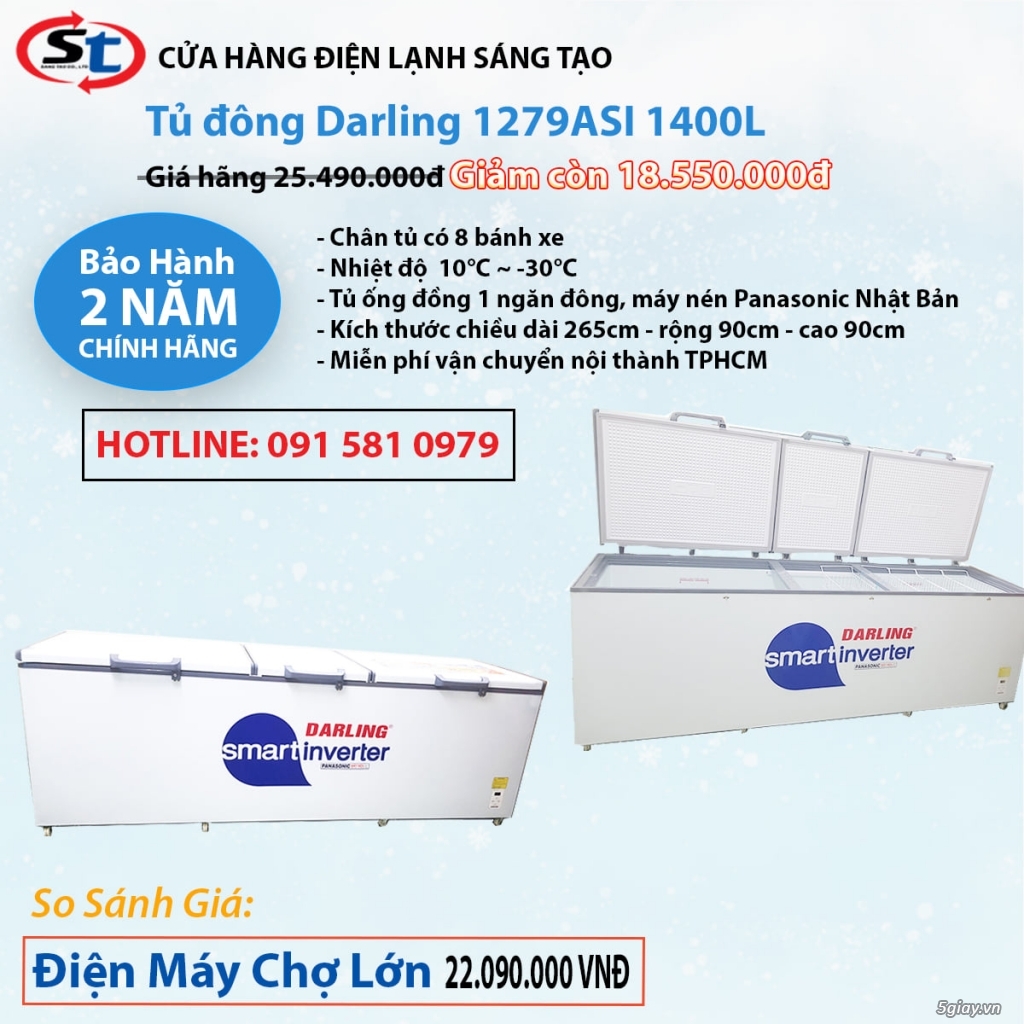 Tủ đông 2 chế độ Sanaky VH-4099W2KD 300L - Điện lạnh Thanh Hạnh