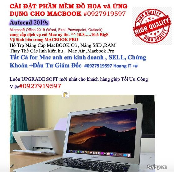 Nhận Nâng Cấp Tối Ưu Laptop MACBOOK cho Kinh Doanh ngon#0927919597 - 1