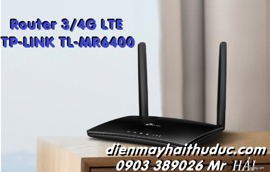 Phát WiFi TP-Link TL-MR6400 có khe cắm sim 4G LTE